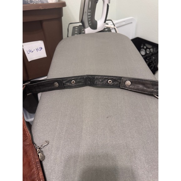 Sash Genuine Leather Shoulder Bag Brown Distressed Hobo Style - Picture 13 of 14